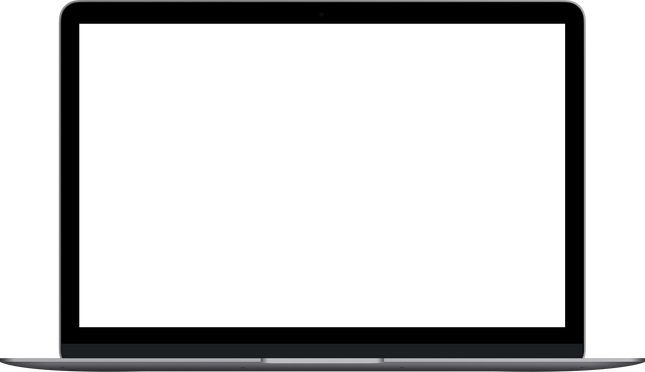 Laptop with Empty Screen for Mockup